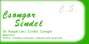 csongor sindel business card